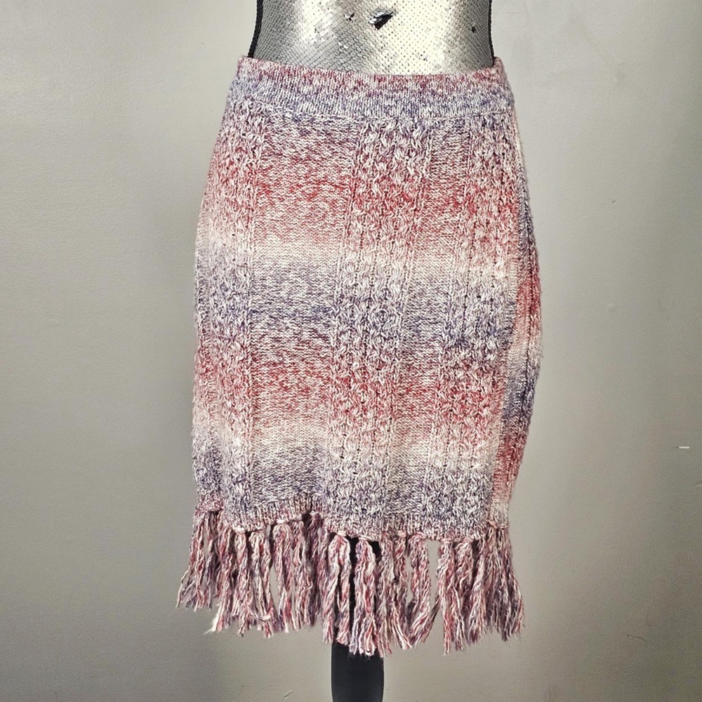 NWT scotch & soda Multicolor Fringe Knit Skirt -S